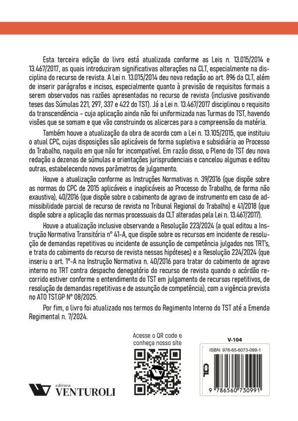 A Jurisdição Extraordinária do TST na Admissibilidade do Recurso de Revista - 3ª Edição - Image 2